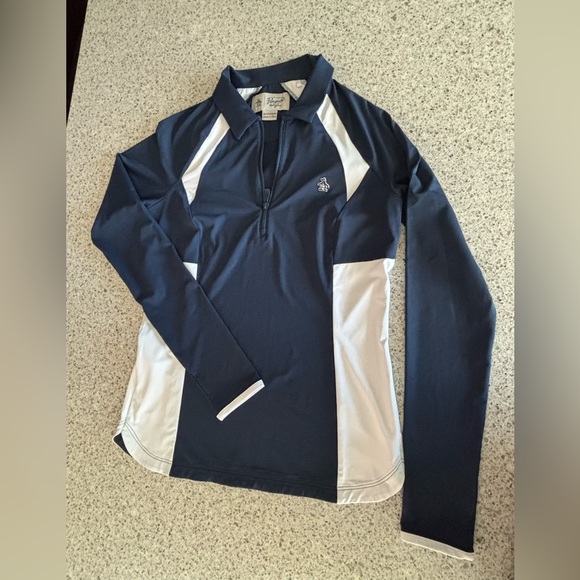 Penguin ladies quarter zip long sleeved top - Picture 8 of 9